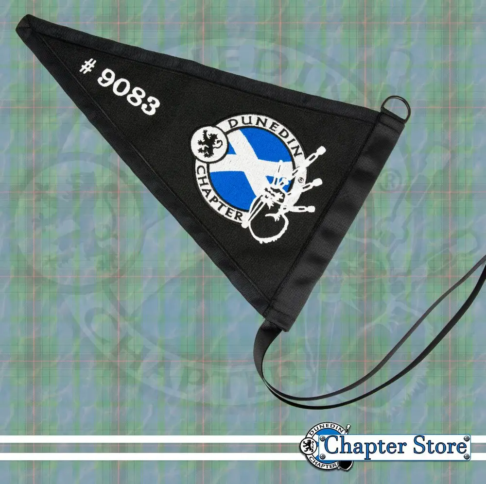 Dunedin Double Sided Embroidered Motorcycle Pendant