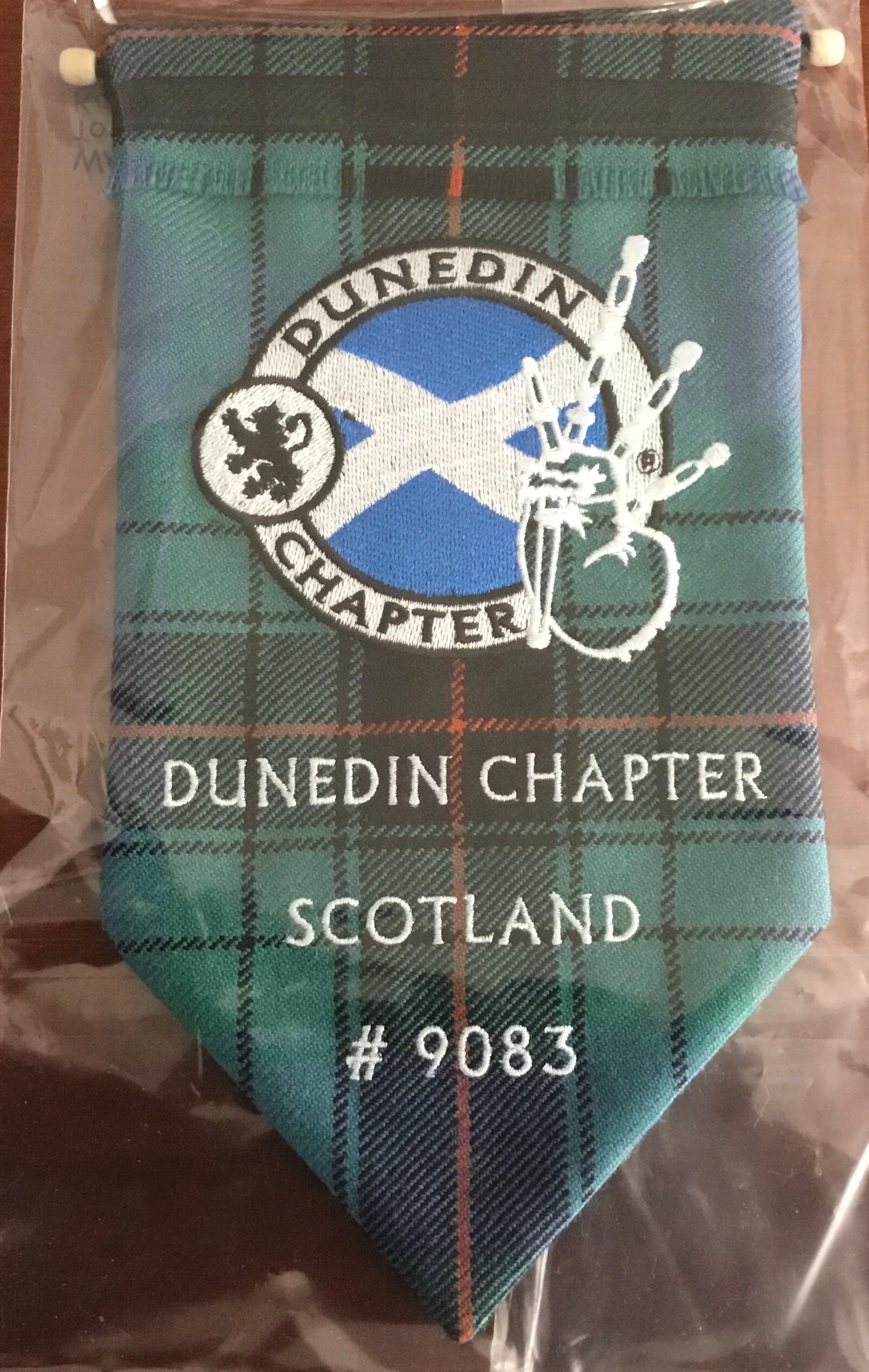 Chapter Tartan - Embroidered Pennant